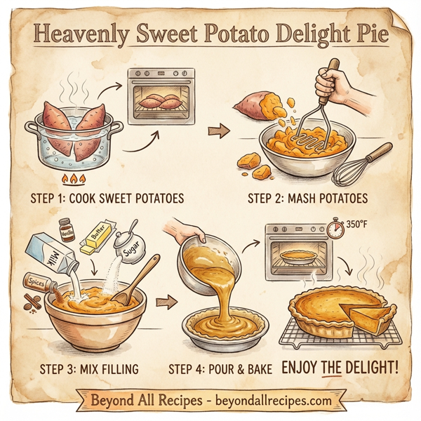 Heavenly Sweet Potato Delight Pie instructions