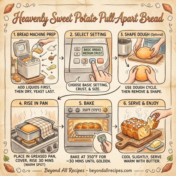 Heavenly Sweet Potato Pull-Apart Bread instructions