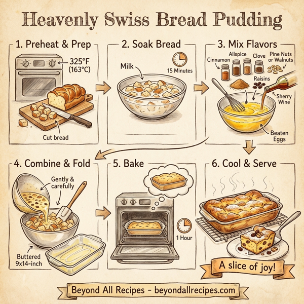 Heavenly Swiss Bread Pudding instructions