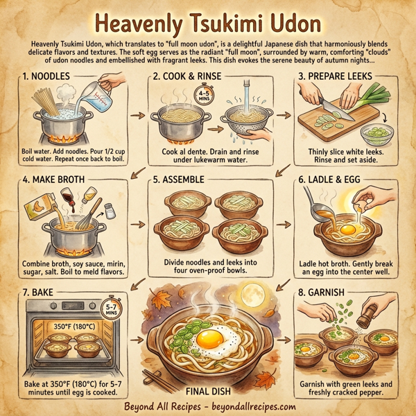 Heavenly Tsukimi Udon instructions