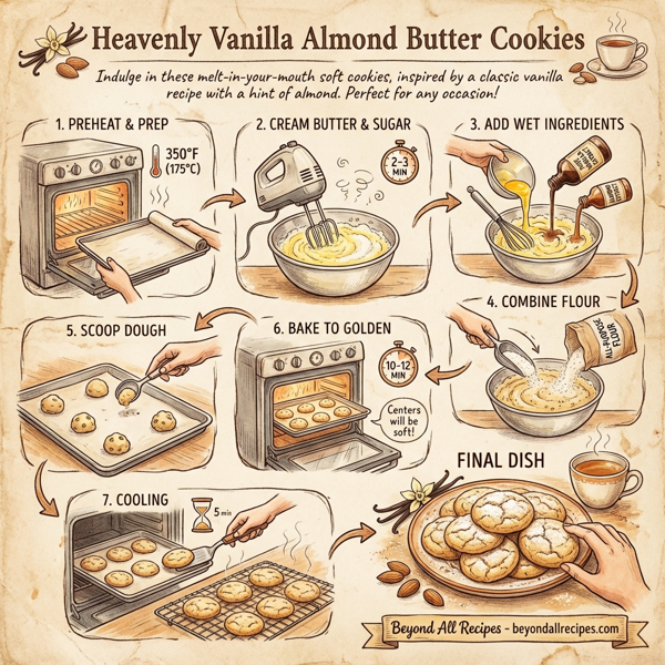 Heavenly Vanilla Almond Butter Cookies instructions