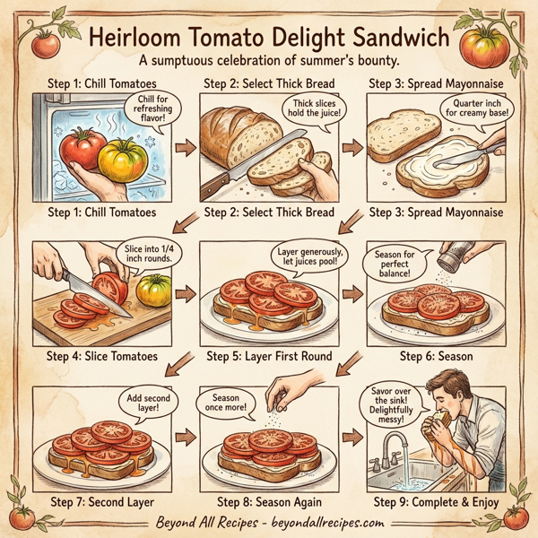 Heirloom Tomato Delight Sandwich instructions