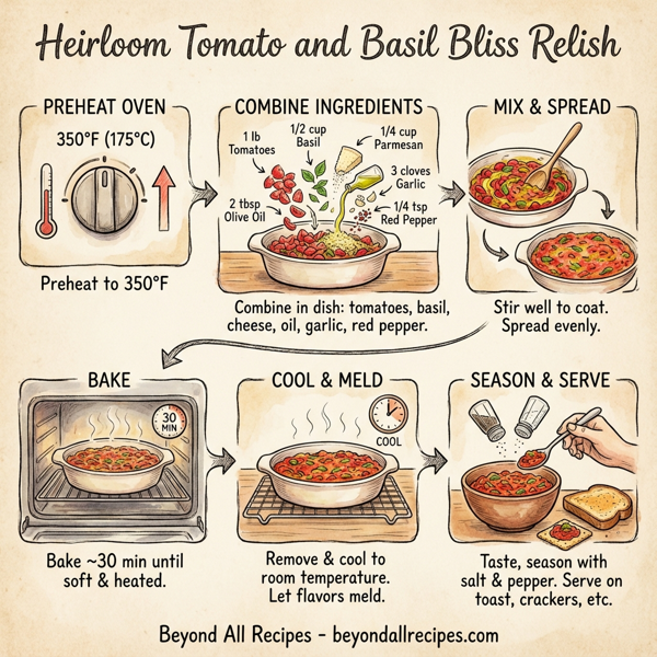 Heirloom Tomato and Basil Bliss Relish instructions
