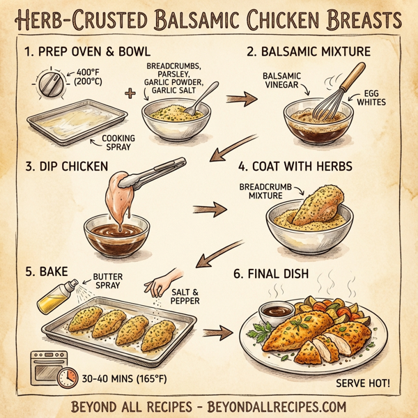 Herb-Crusted Balsamic Chicken Breasts instructions