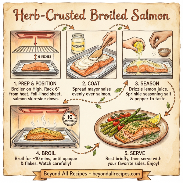 Herb-Crusted Broiled Salmon instructions