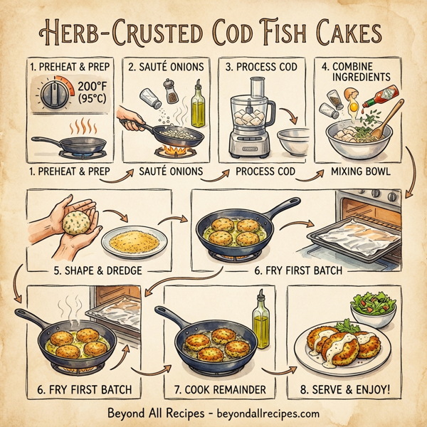 Herb-Crusted Cod Fish Cakes instructions