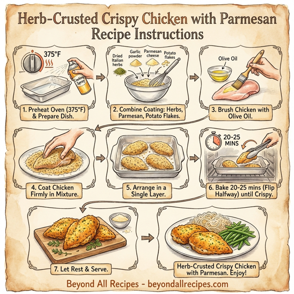 Herb-Crusted Crispy Chicken with Parmesan instructions