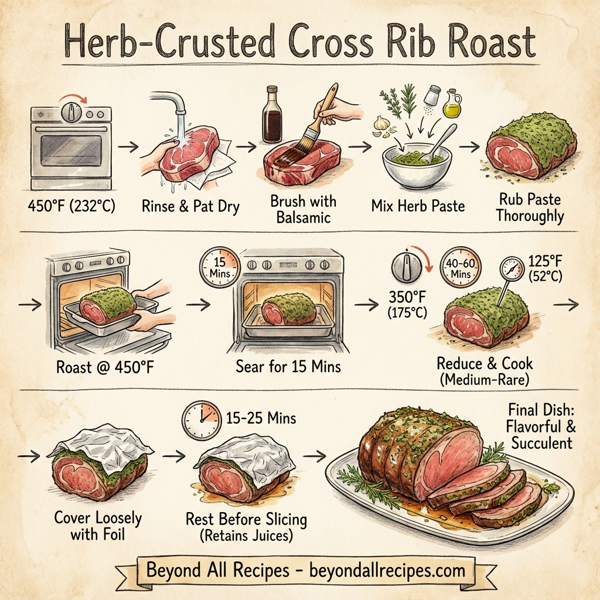 Herb-Crusted Cross Rib Roast instructions