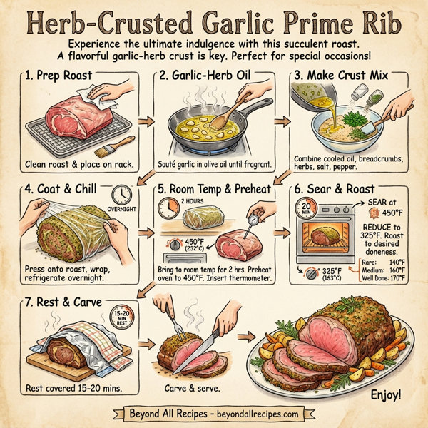 Herb-Crusted Garlic Prime Rib instructions