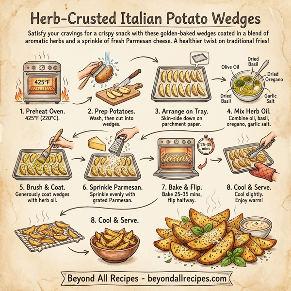 Herb-Crusted Italian Potato Wedges instructions