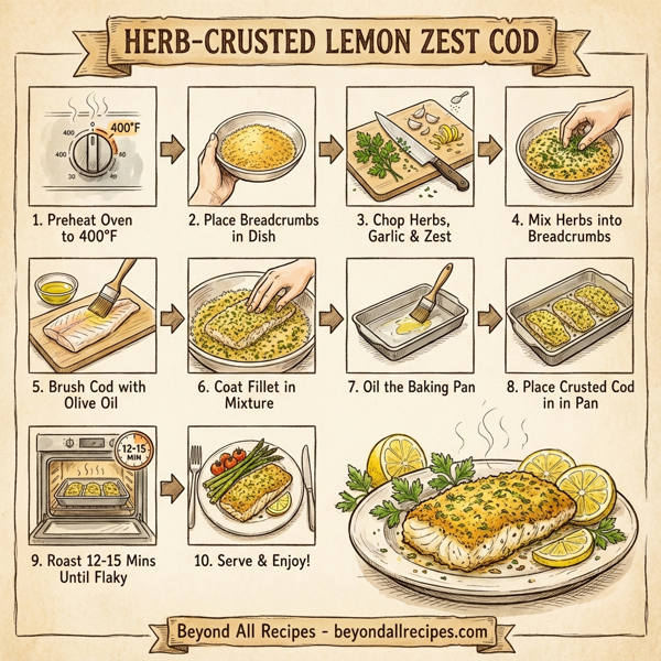 Herb-Crusted Lemon Zest Cod instructions