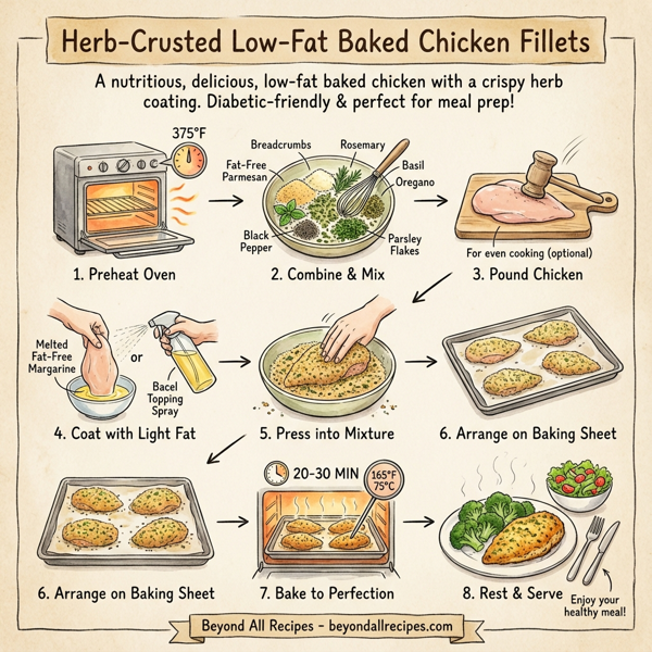 Herb-Crusted Low-Fat Baked Chicken Fillets instructions
