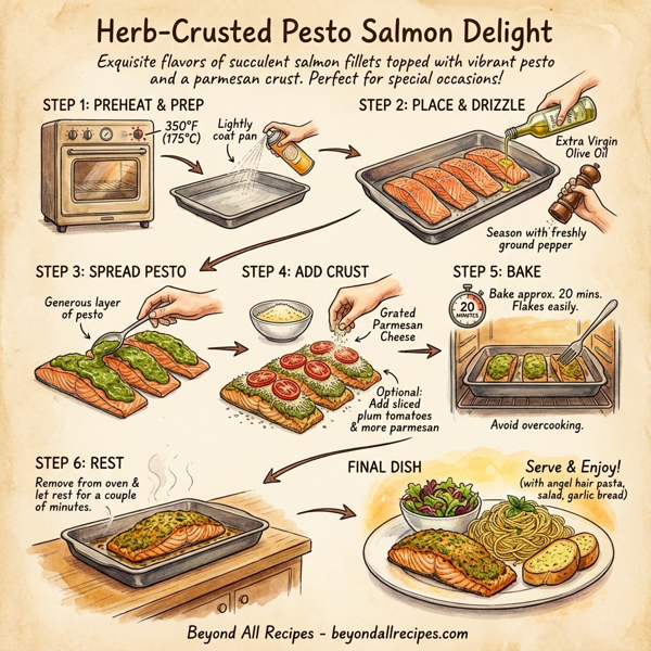 Herb-Crusted Pesto Salmon Delight instructions
