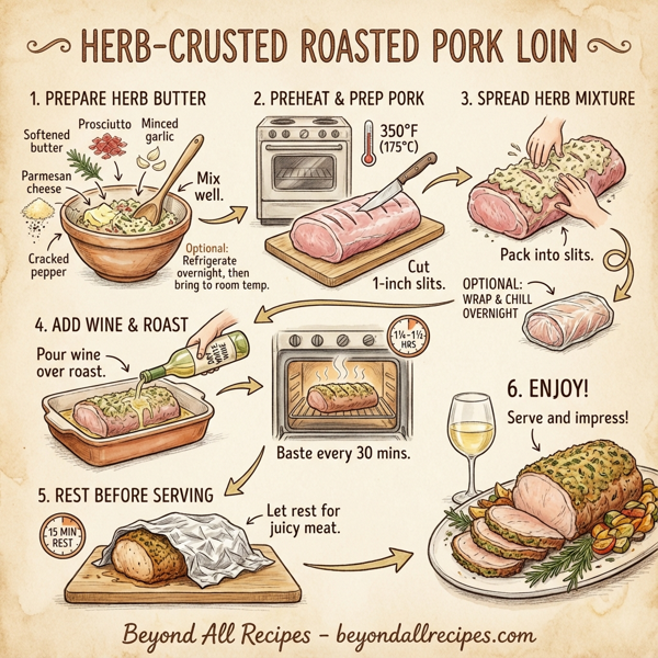 Herb-Crusted Roasted Pork Loin instructions