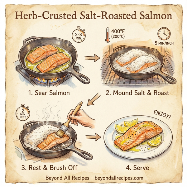 Herb-Crusted Salt-Roasted Salmon instructions
