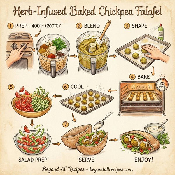 Herb-Infused Baked Chickpea Falafel instructions