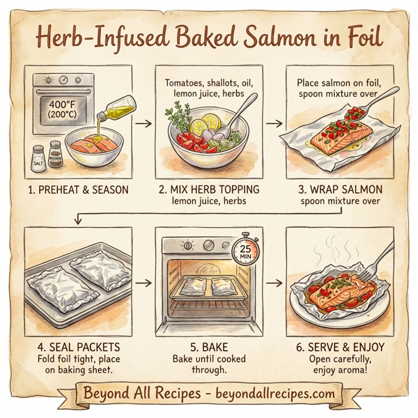 Herb-Infused Baked Salmon in Foil instructions