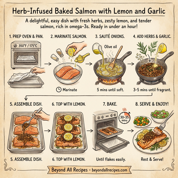 Herb-Infused Baked Salmon with Lemon and Garlic instructions