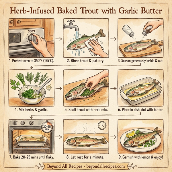 Herb-Infused Baked Trout with Garlic Butter instructions