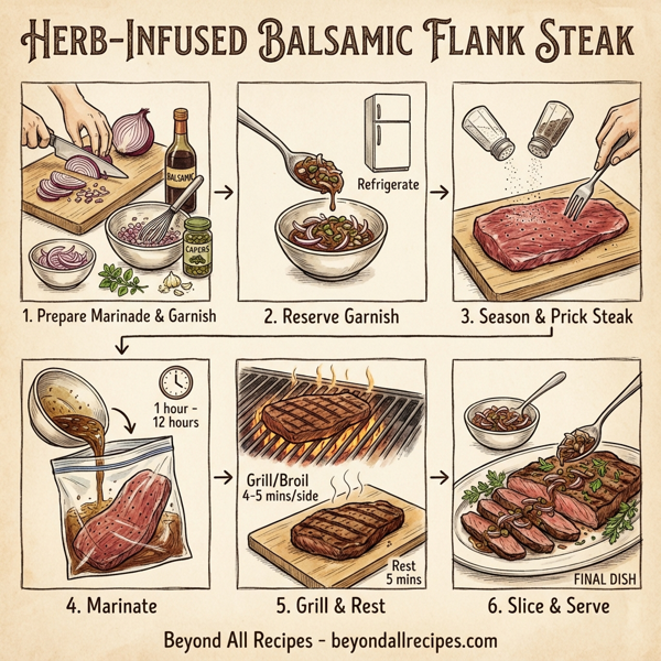 Herb-Infused Balsamic Flank Steak instructions