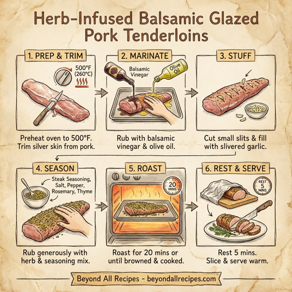 Herb-Infused Balsamic Glazed Pork Tenderloins instructions