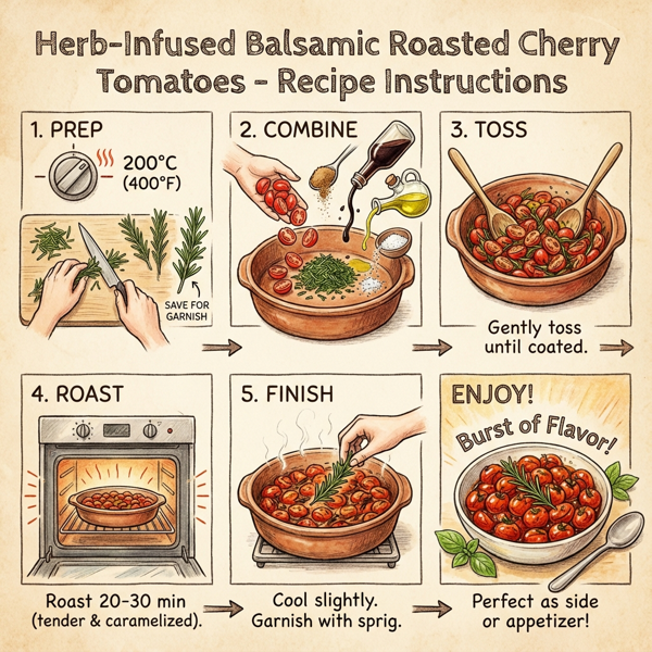 Herb-Infused Balsamic Roasted Cherry Tomatoes instructions