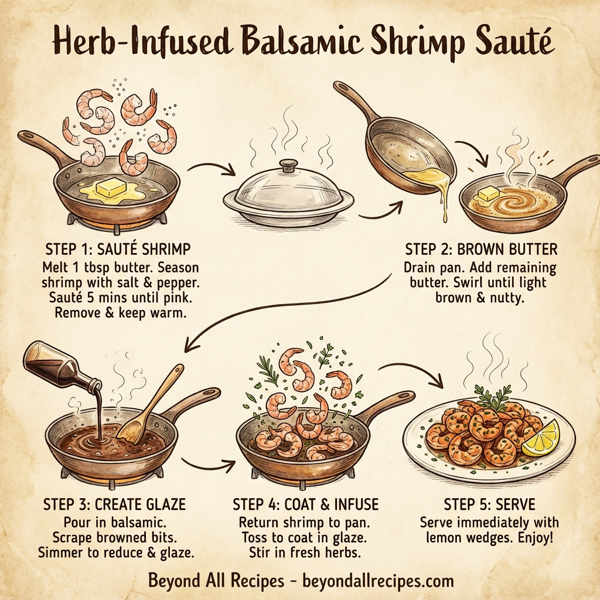 Herb-Infused Balsamic Shrimp Sauté instructions