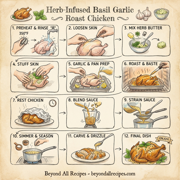 Herb-Infused Basil Garlic Roast Chicken instructions