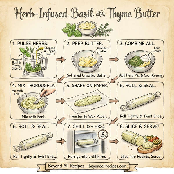 Herb-Infused Basil and Thyme Butter instructions