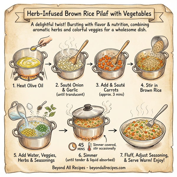 Herb-Infused Brown Rice Pilaf with Vegetables instructions