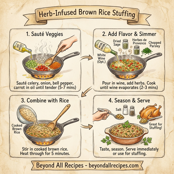 Herb-Infused Brown Rice Stuffing instructions