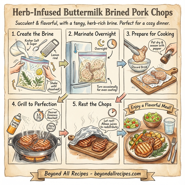 Herb-Infused Buttermilk Brined Pork Chops instructions