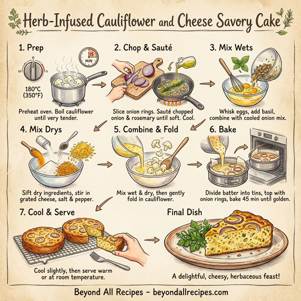 Herb-Infused Cauliflower and Cheese Savory Cake instructions