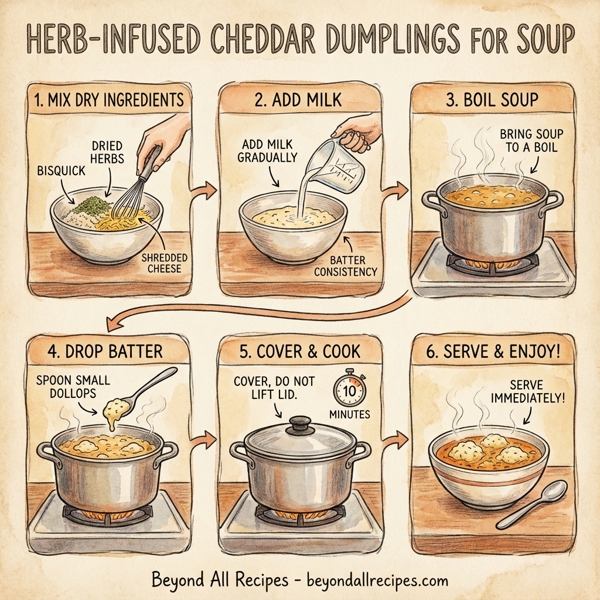 Herb-Infused Cheddar Dumplings for Soup instructions