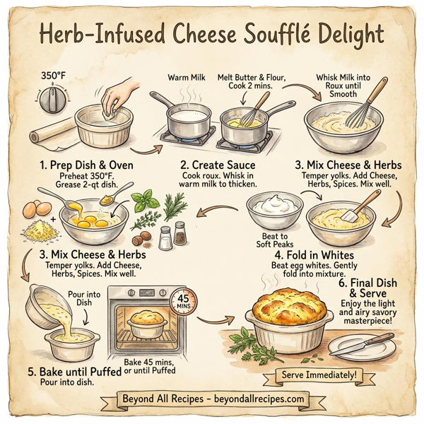 Herb-Infused Cheese Soufflé Delight instructions