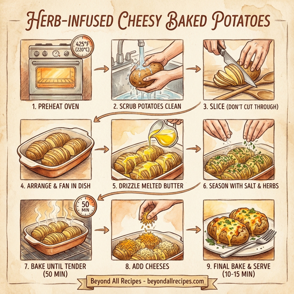 Herb-Infused Cheesy Baked Potatoes instructions