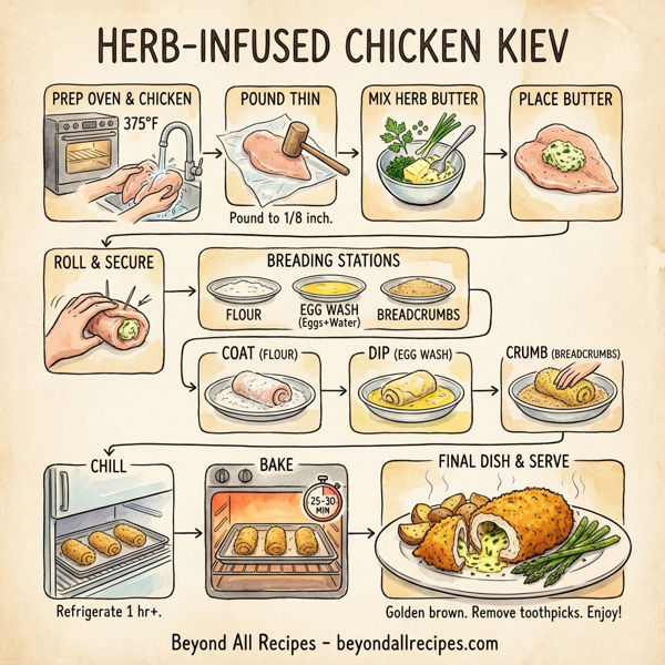 Herb-Infused Chicken Kiev instructions