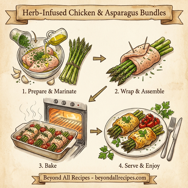 Herb-Infused Chicken and Asparagus Bundles instructions