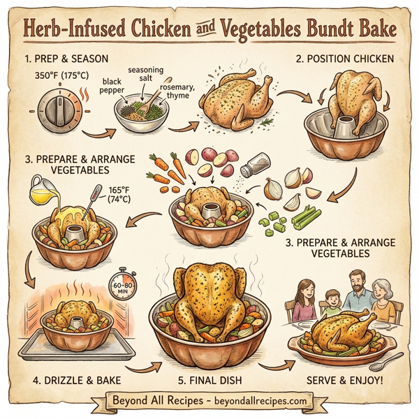 Herb-Infused Chicken and Vegetables Bundt Bake instructions