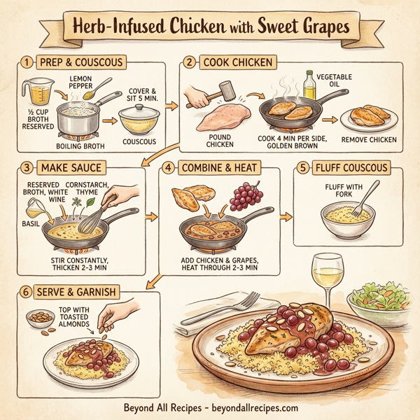 Herb-Infused Chicken with Sweet Grapes instructions