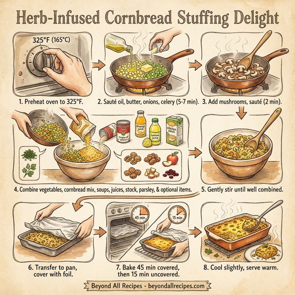 Herb-Infused Cornbread Stuffing Delight instructions