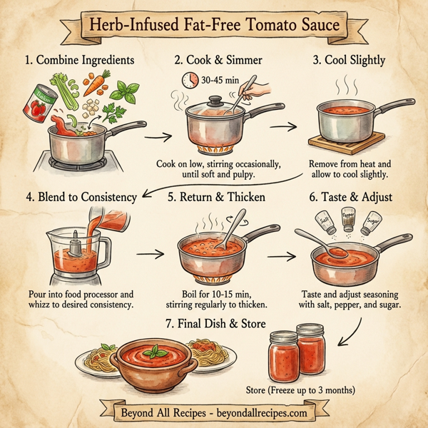 Herb-Infused Fat-Free Tomato Sauce instructions