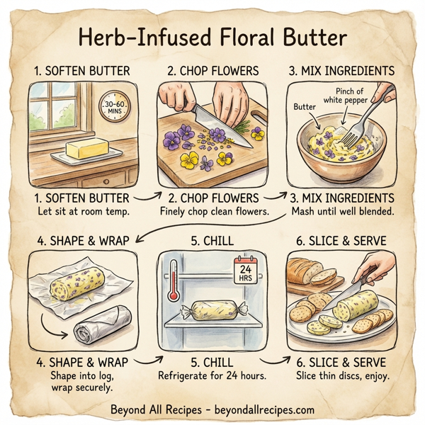 Herb-Infused Floral Butter instructions