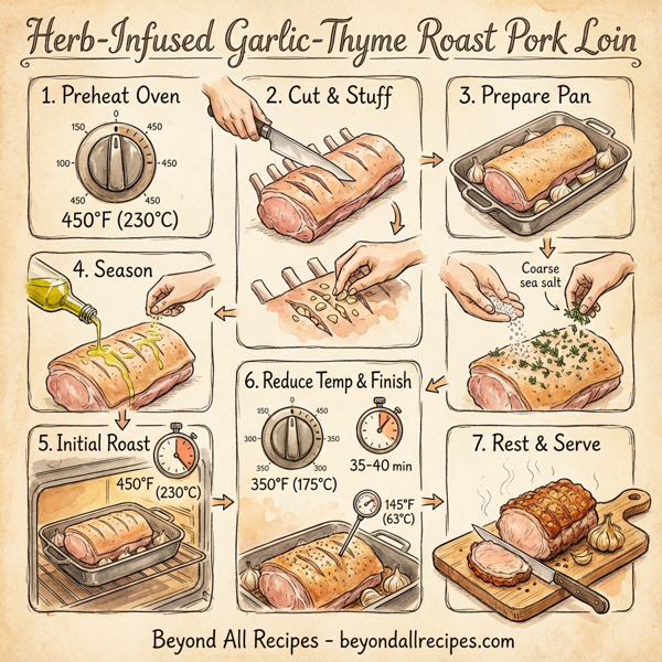 Herb-Infused Garlic-Thyme Roast Pork Loin instructions