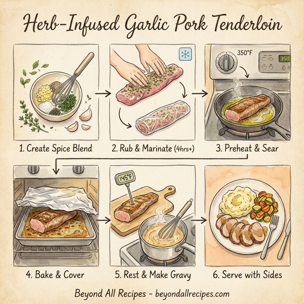 Herb-Infused Garlic Pork Tenderloin instructions