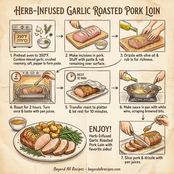 Herb-Infused Garlic Roasted Pork Loin instructions