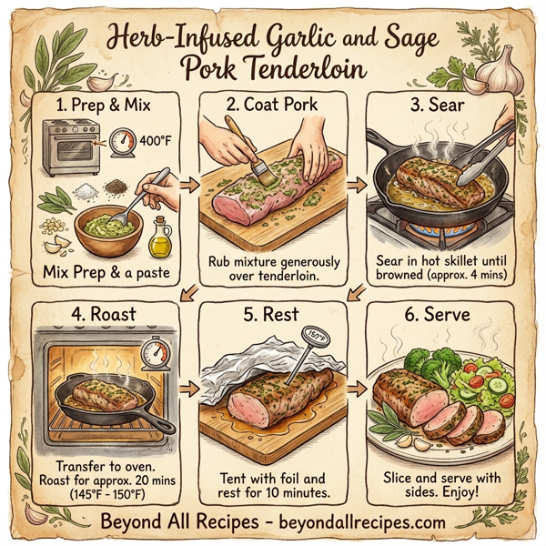 Herb-Infused Garlic and Sage Pork Tenderloin instructions