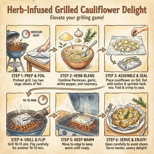 Herb-Infused Grilled Cauliflower Delight instructions