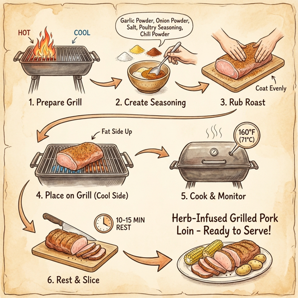 Herb-Infused Grilled Pork Loin instructions