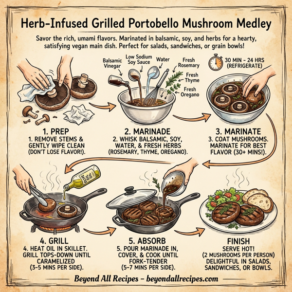 Herb-Infused Grilled Portobello Mushroom Medley instructions